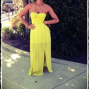 silence + noise Yellow Chiffon Dress